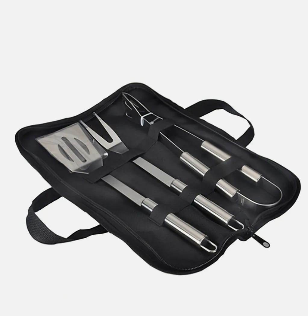 3 PCS Stainless Steel BBQ Grill Utensils Set - CheepSweepz