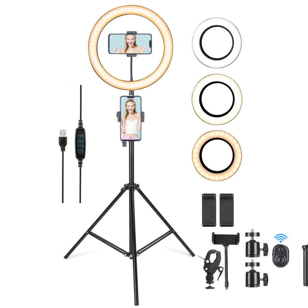 LED Ring Light With Phone Tripod Stand Kit 10" - CheepSweepz