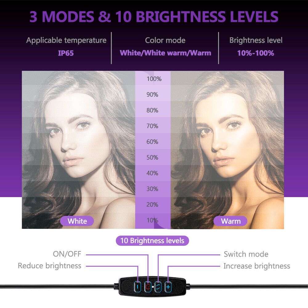 LED Ring Light With Phone Tripod Stand Kit 10" - CheepSweepz