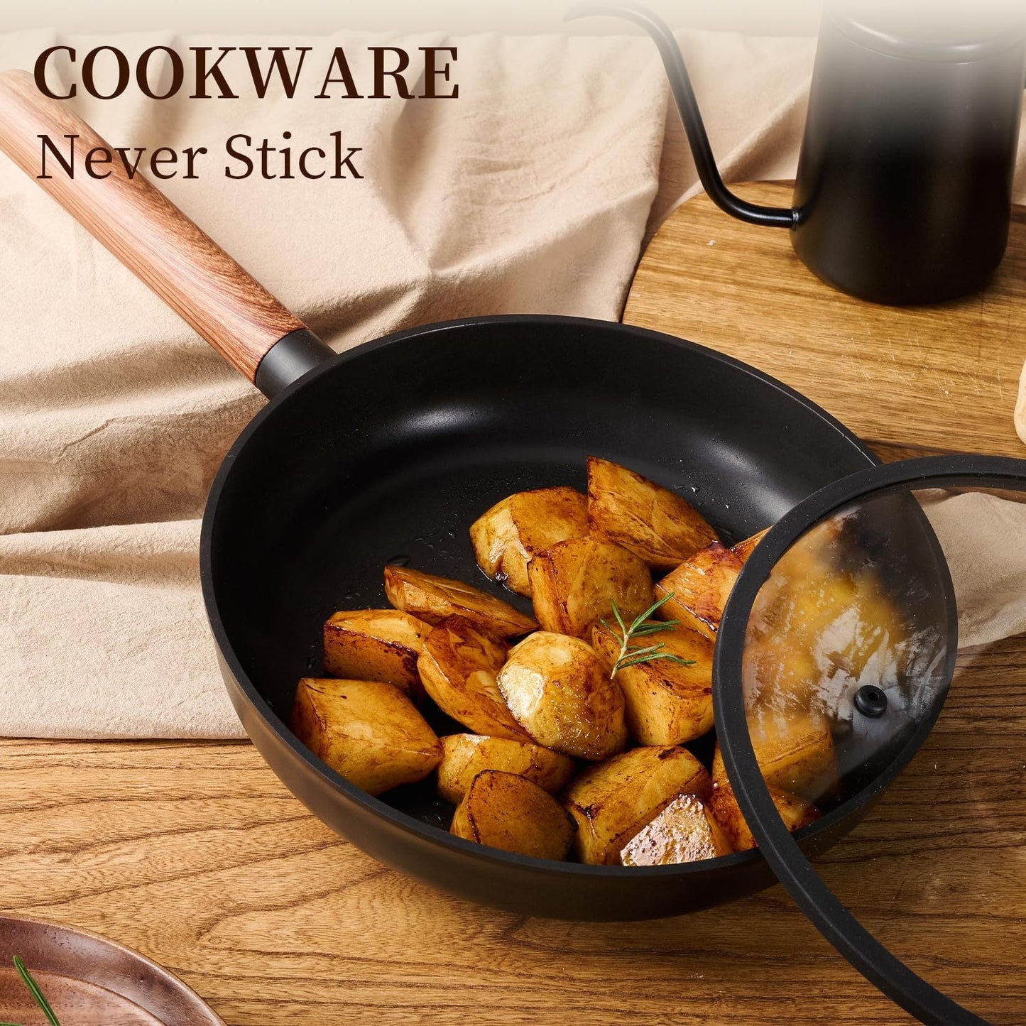 15-Piece Ceramic Cookware Set - Non-Stick Induction Pots & Pans - CheepSweepz
