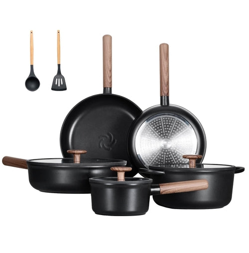 15-Piece Ceramic Cookware Set - Non-Stick Induction Pots & Pans - CheepSweepz