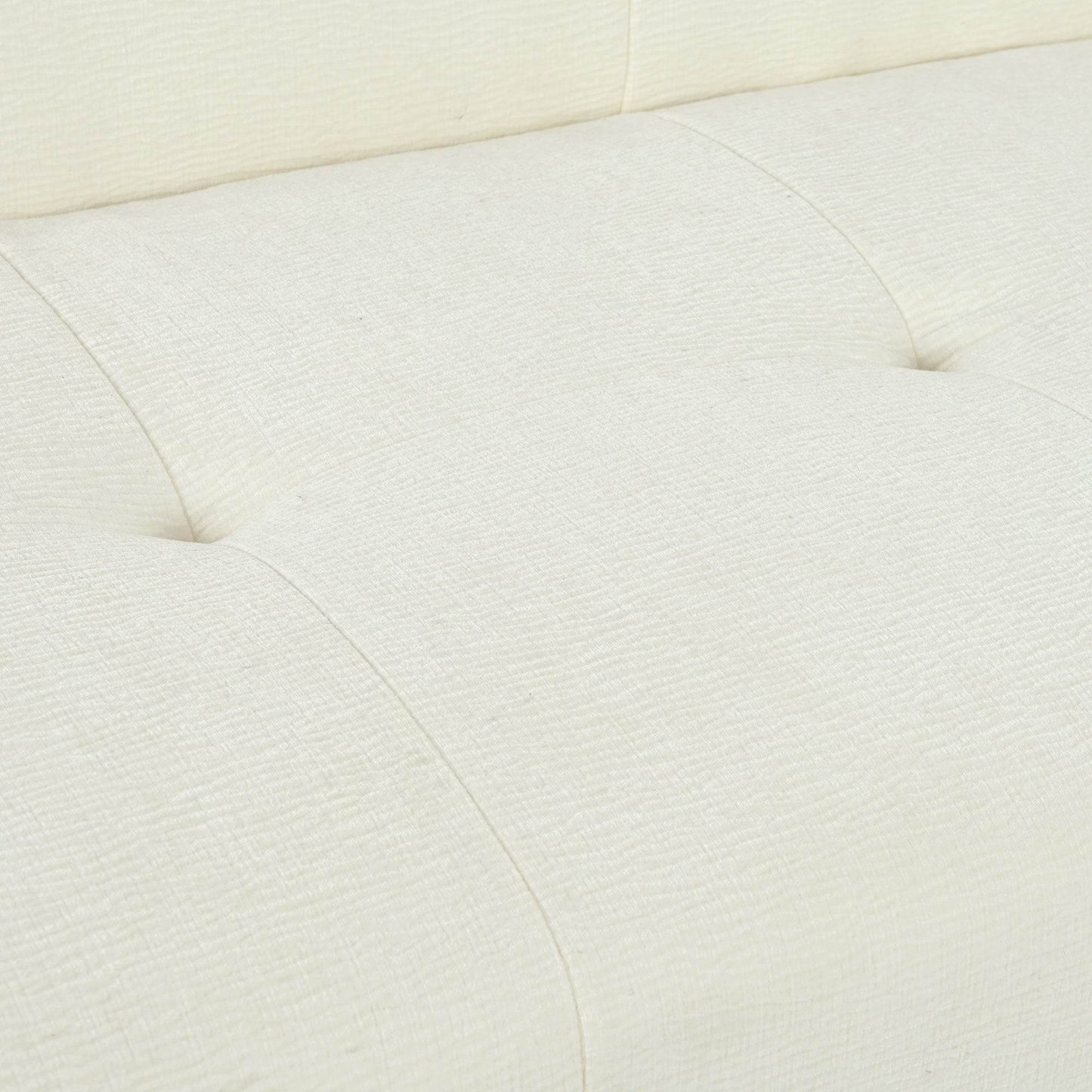 85.8' Wide Chenille Fabric 3-Seater Sofa with Tufted Style, Full - CheepSweepz