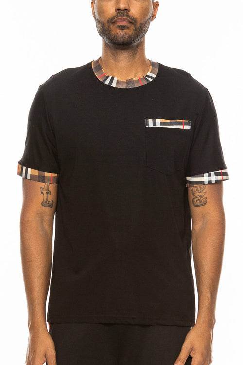 Checkered Detail TShirt - CheepSweepz