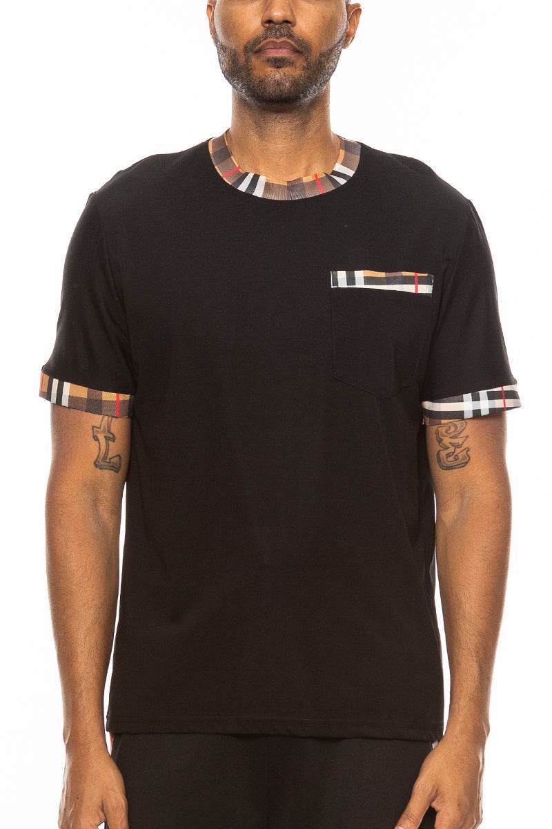 Checkered Detail TShirt - CheepSweepz