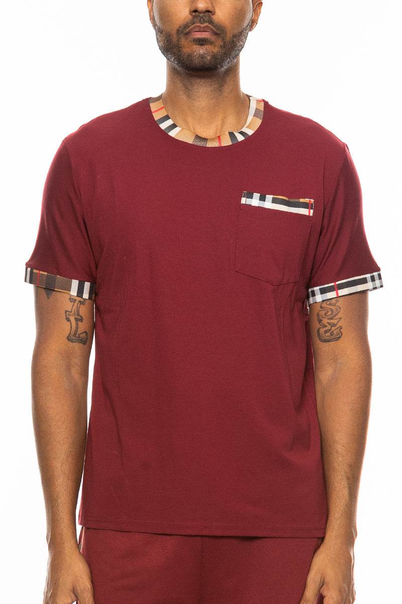 Checkered Detail TShirt - CheepSweepz