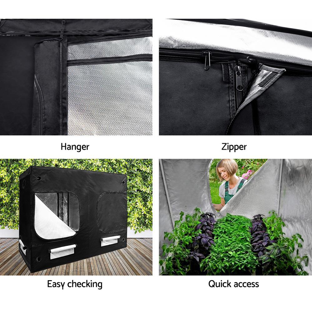 Green Fingers Grow Tent 240x120x200CM Hydroponics Kit Indoor Plant - CheepSweepz