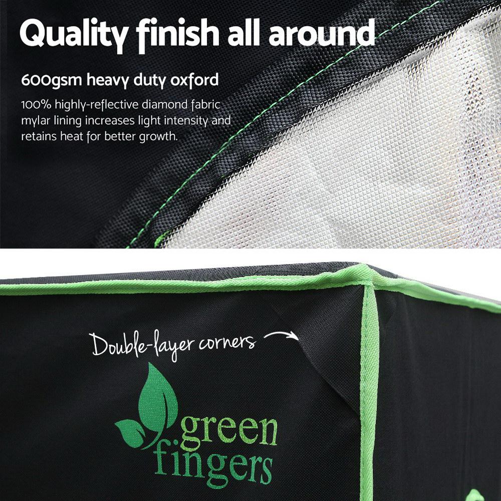 Green Fingers Grow Tent 90x90x180CM Hydroponics Kit Indoor Plant Room - CheepSweepz