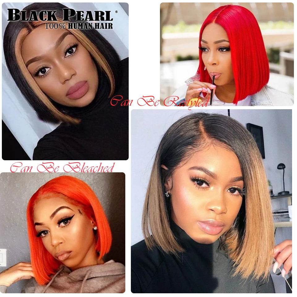 Bone Straight Lace Front Human Hair Wigs For Women Brazilian Hair - CheepSweepz