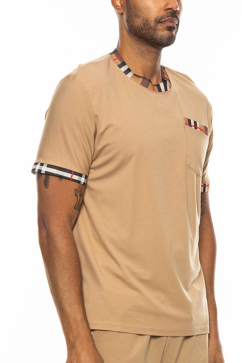 Checkered Detail TShirt - CheepSweepz