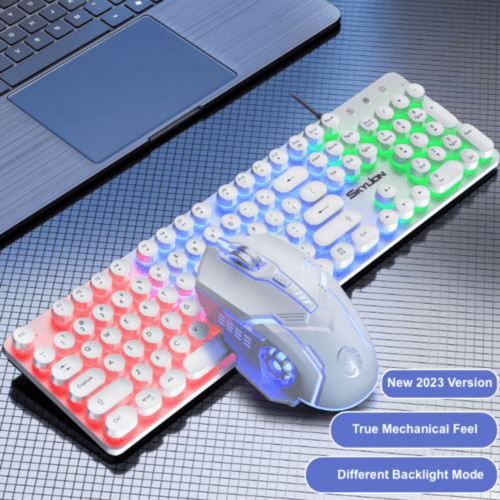Dragon LED Backlight Gaming USB Wired Keyboard Mouse Set - CheepSweepz