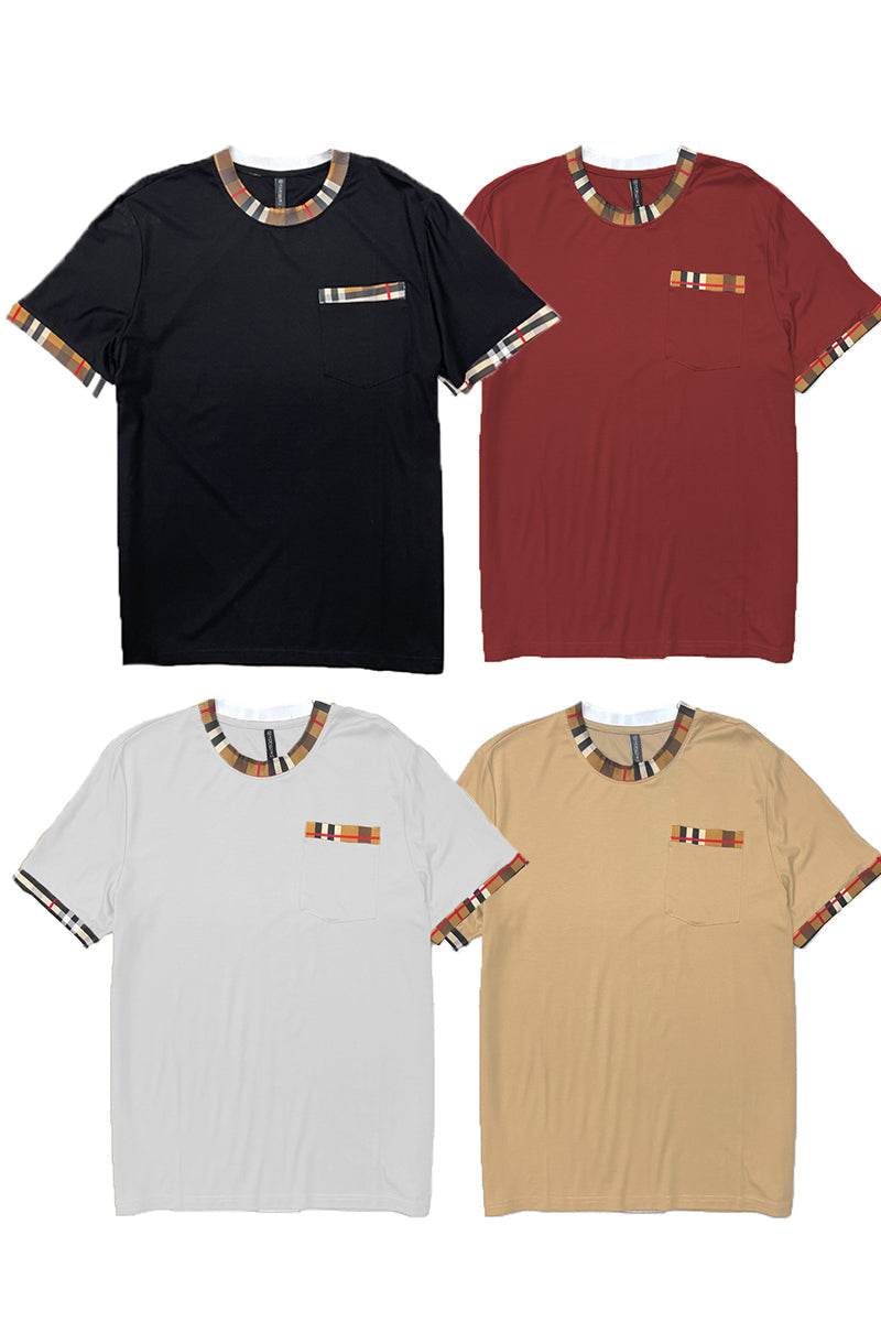 Checkered Detail TShirt - CheepSweepz
