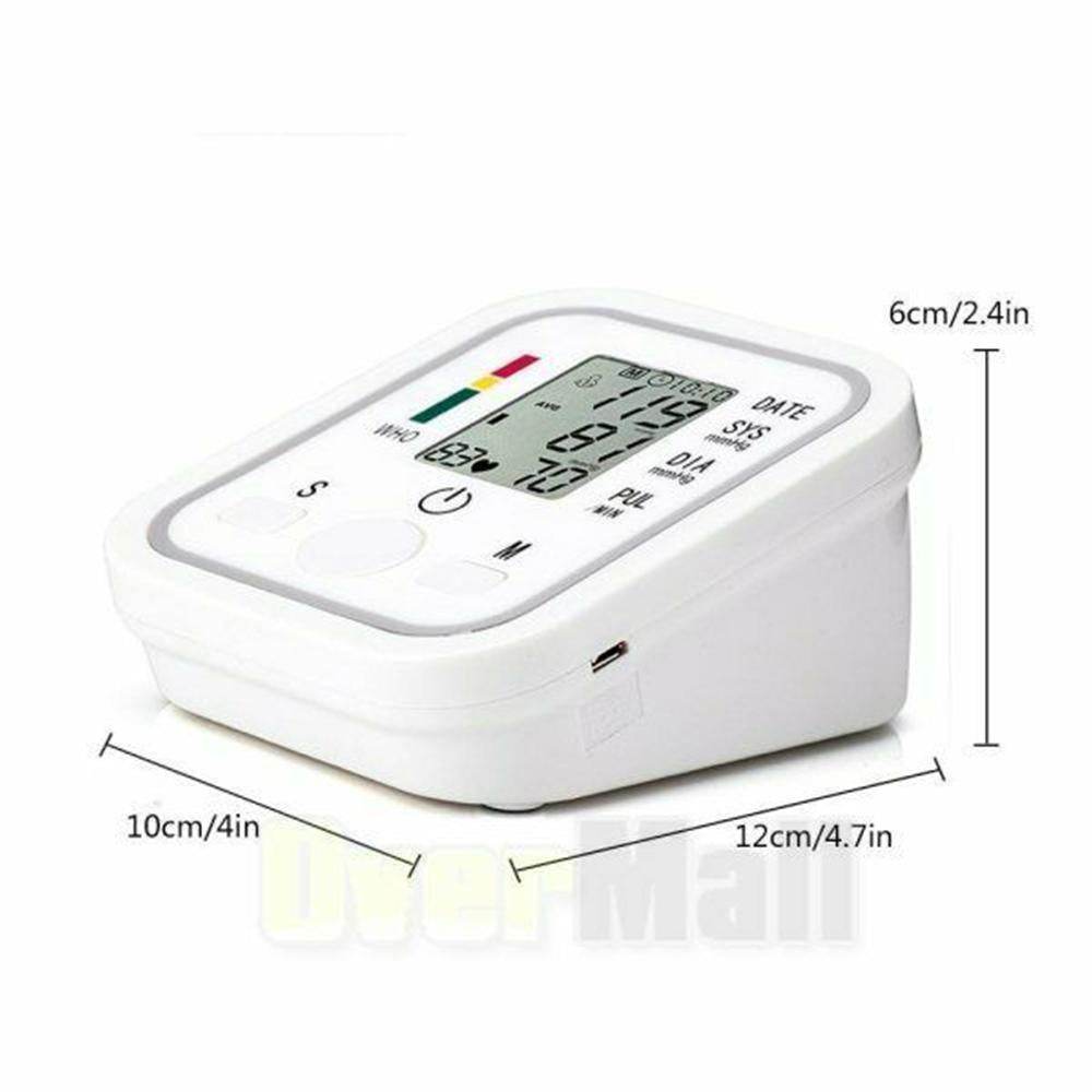 digital blood pressure monitor showing readings and dimensions best blood pressure monitor for home use