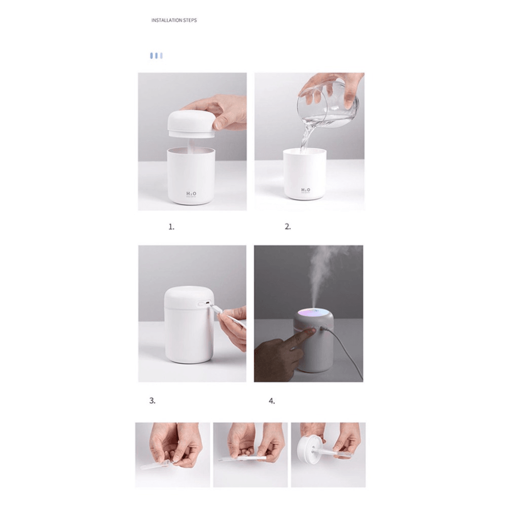 Portable Air Humidifier Aroma Essential Oil Diffuser for Car Home - CheepSweepz
