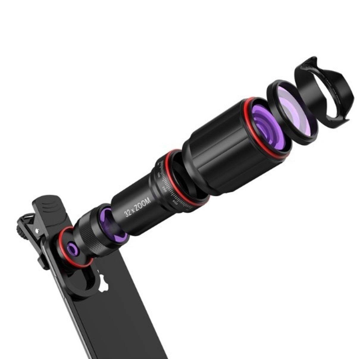 Ultra Crystal HD 32x Zoom Telescope Mobile Phone Camera Lens Set - CheepSweepz