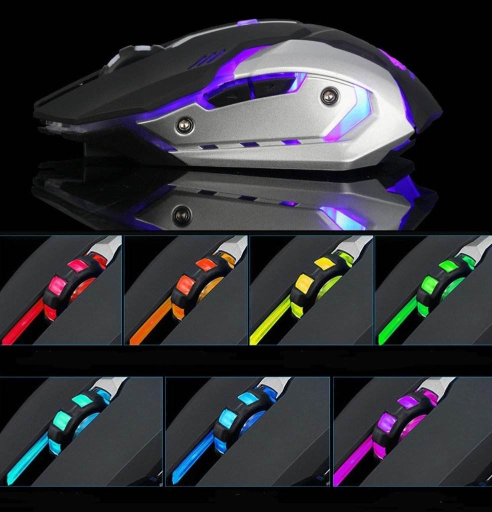 Ninja Dragon Stealth 7 Wireless Silent LED Gaming Mouse - CheepSweepz