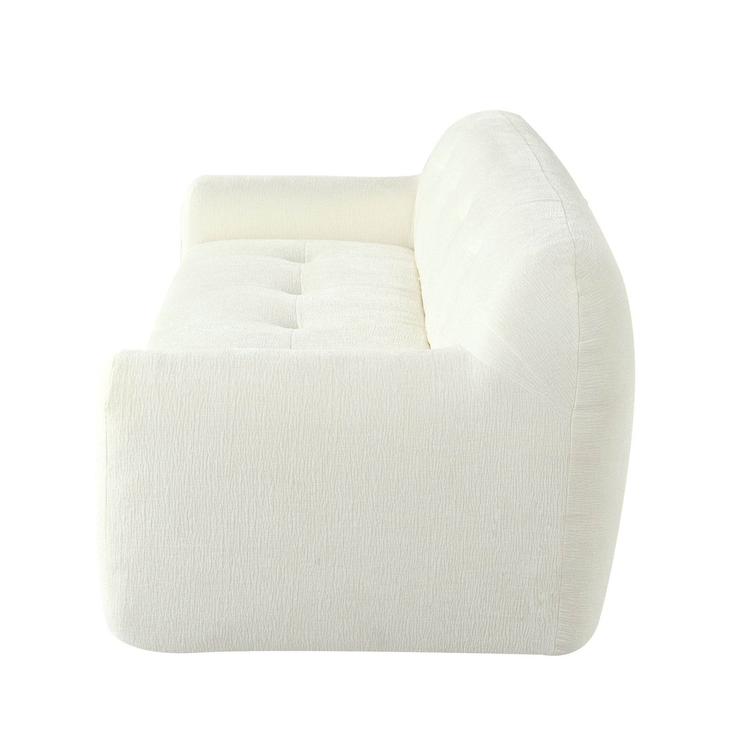 85.8' Wide Chenille Fabric 3-Seater Sofa with Tufted Style, Full - CheepSweepz