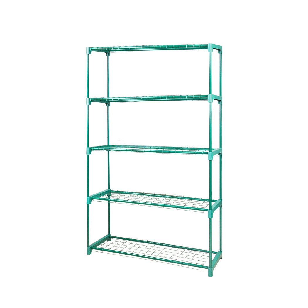 2x 5 Tier Plant Shelve Garden Greenhouse Steel Storage Shelving Frame - CheepSweepz