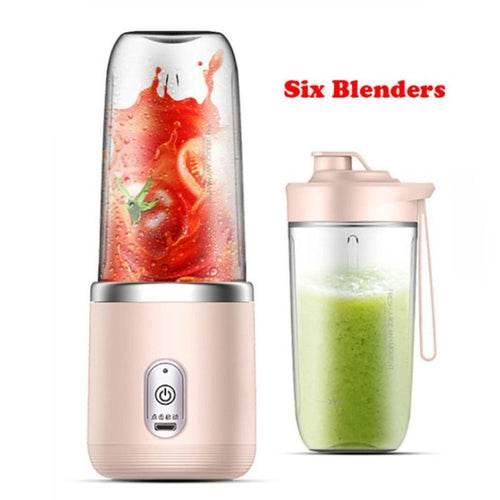 Yellow Pandora high quality juice blender with blending jar filled with red fruit and green smoothie cup