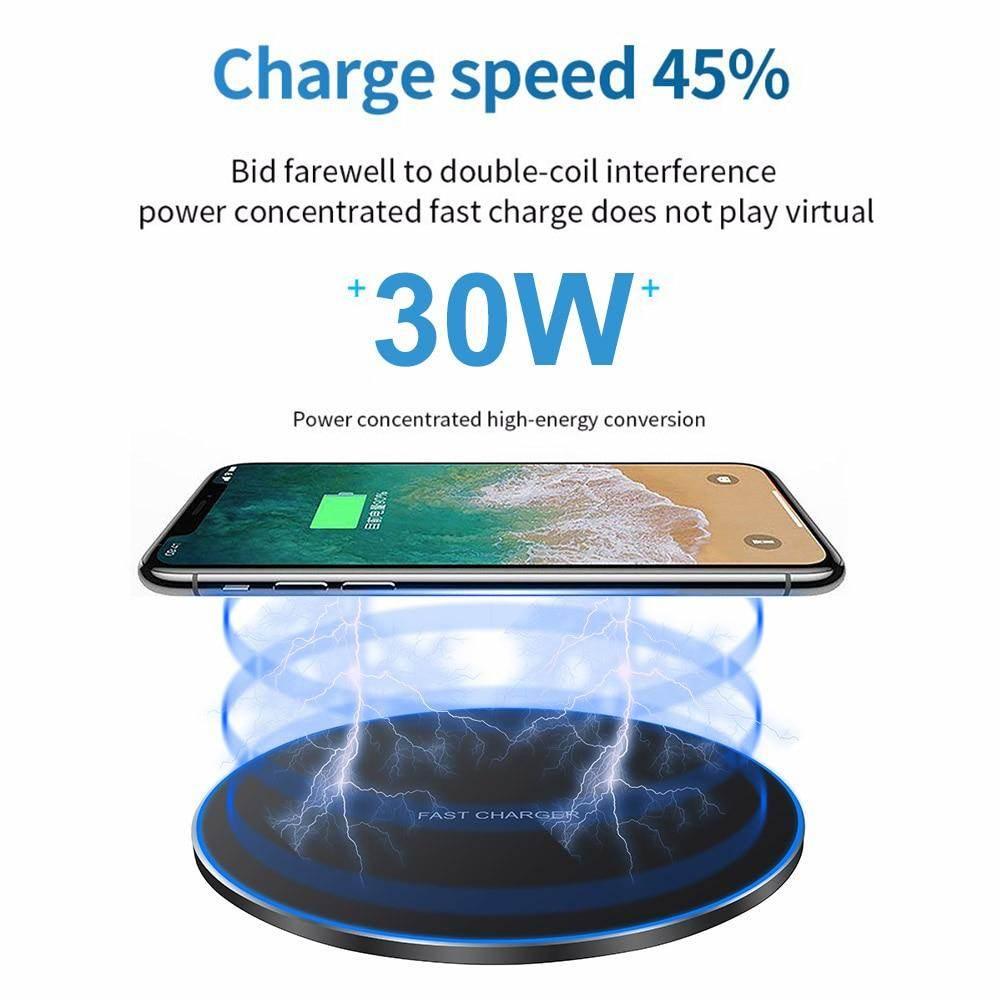 Yellow Pandora premium wireless charging station with 30W fast charge for smartphones