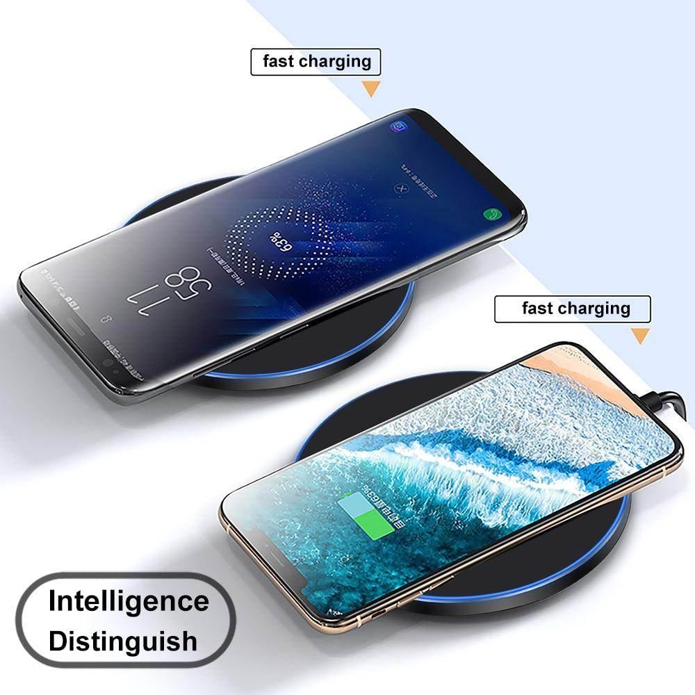 Yellow Pandora premium wireless charging station with fast charging for two smartphones