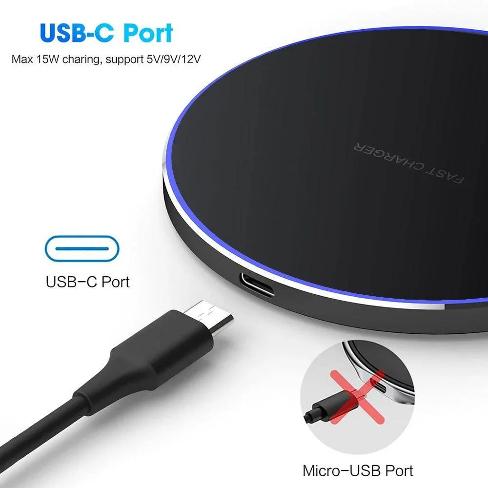 Yellow Pandora premium wireless charging station with USB-C port and fast charging capability