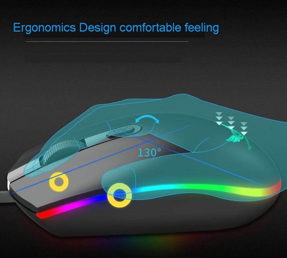 Dragon LED Backlight Gaming USB Wired Keyboard Mouse Set - CheepSweepz