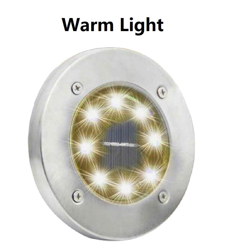 Pink Iolaus solar powered garden pathway lights with warm light and stainless steel round design