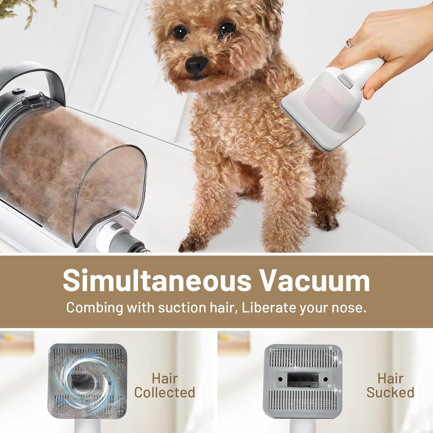 Dog Grooming Kit Pet Hair Cleaning Low Noise Vacuum Cleaner And - CheepSweepz