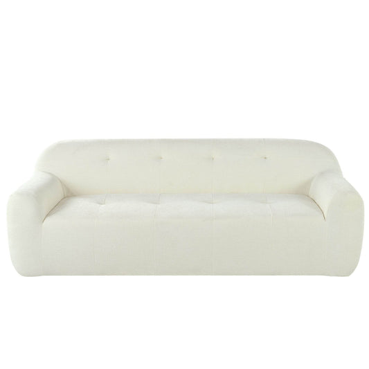 85.8' Wide Chenille Fabric 3-Seater Sofa with Tufted Style, Full - CheepSweepz
