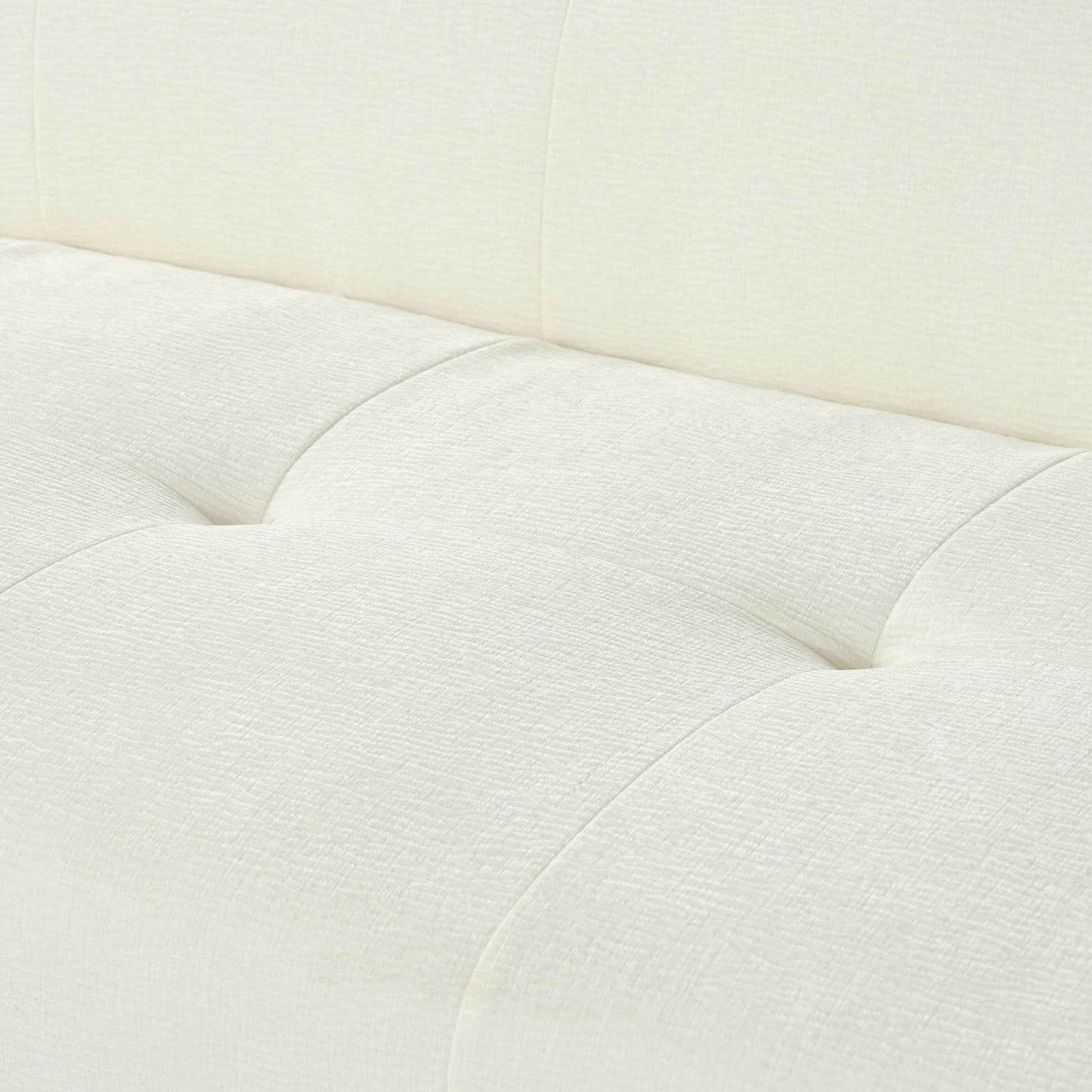 85.8' Wide Chenille Fabric 3-Seater Sofa with Tufted Style, Full - CheepSweepz