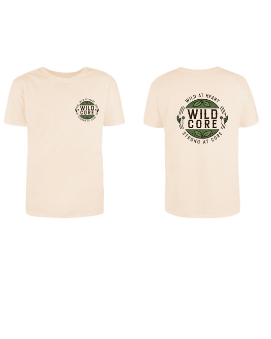 Wild Core - 100% Organic cotton T-Shirt Beige/Sand - CheepSweepz