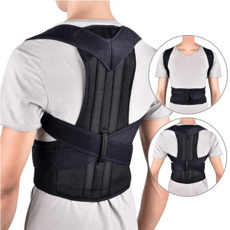 Adjustable Posture Corrector Low Back Support Shoulder Brace Belt For - CheepSweepz