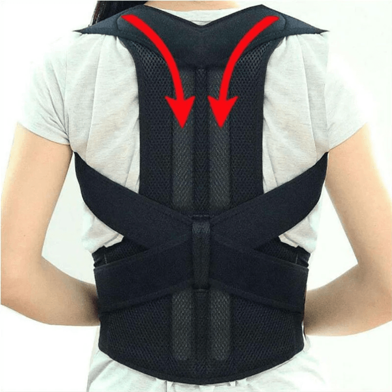 Adjustable Posture Corrector Low Back Support Shoulder Brace Belt For - CheepSweepz