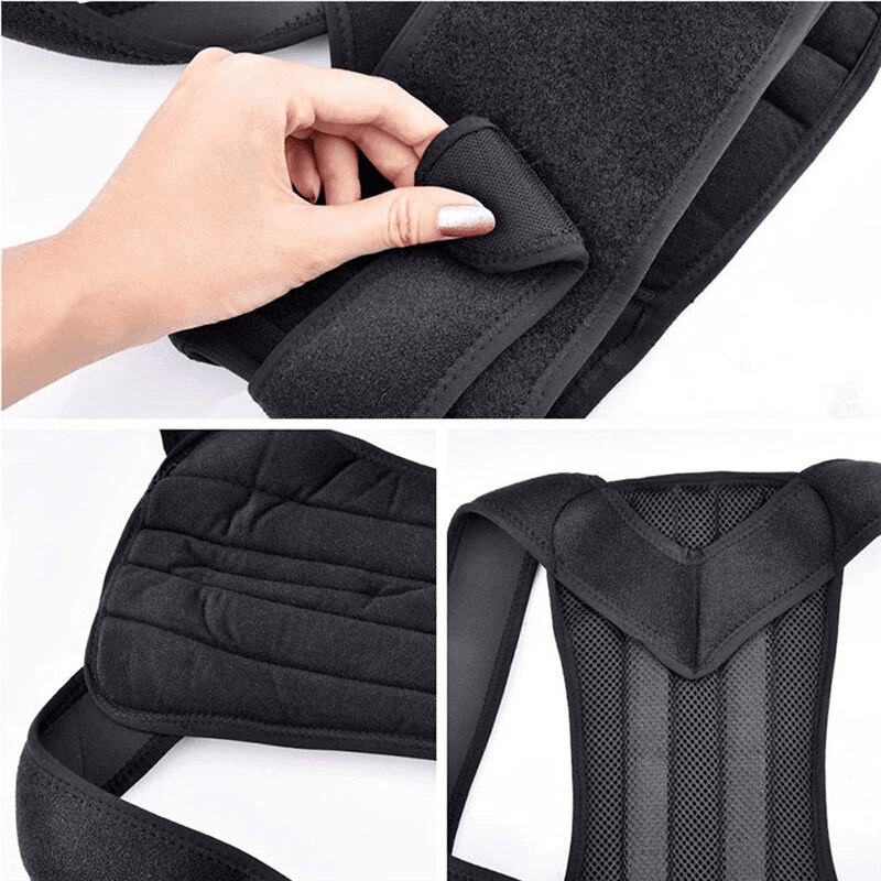 Adjustable Posture Corrector Low Back Support Shoulder Brace Belt For - CheepSweepz