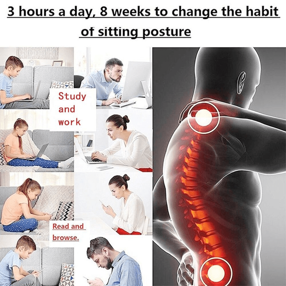 Adjustable Posture Corrector Low Back Support Shoulder Brace Belt For - CheepSweepz