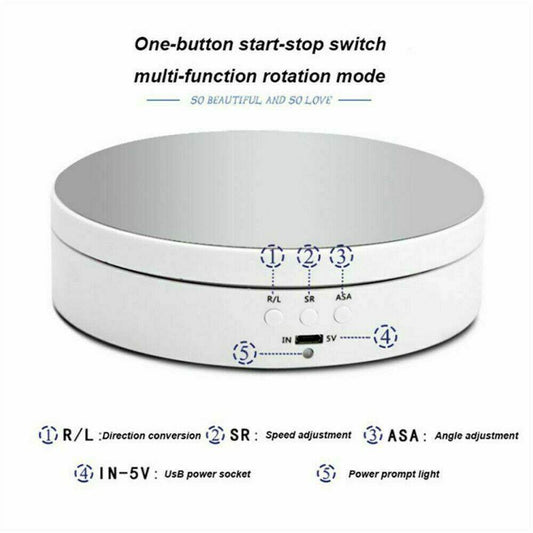 360° Electric Motorized Rotating Display Stand Jewelry Photography - CheepSweepz