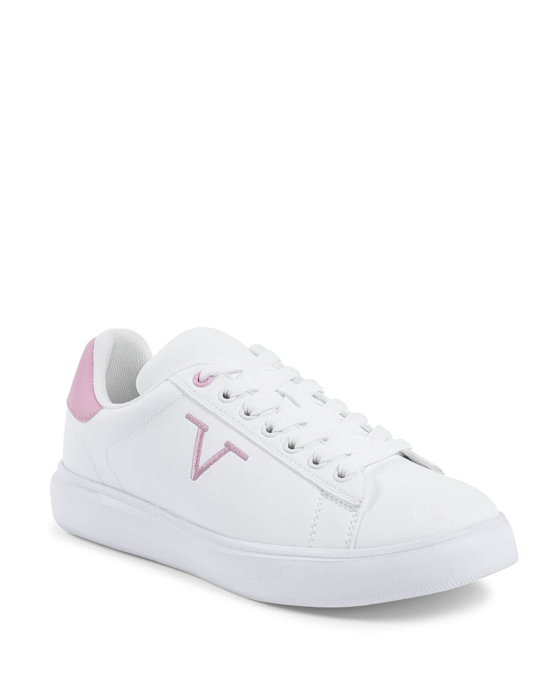 V Italia Womens Sneaker Multicolor SNK 004 W WHITE PINK - CheepSweepz