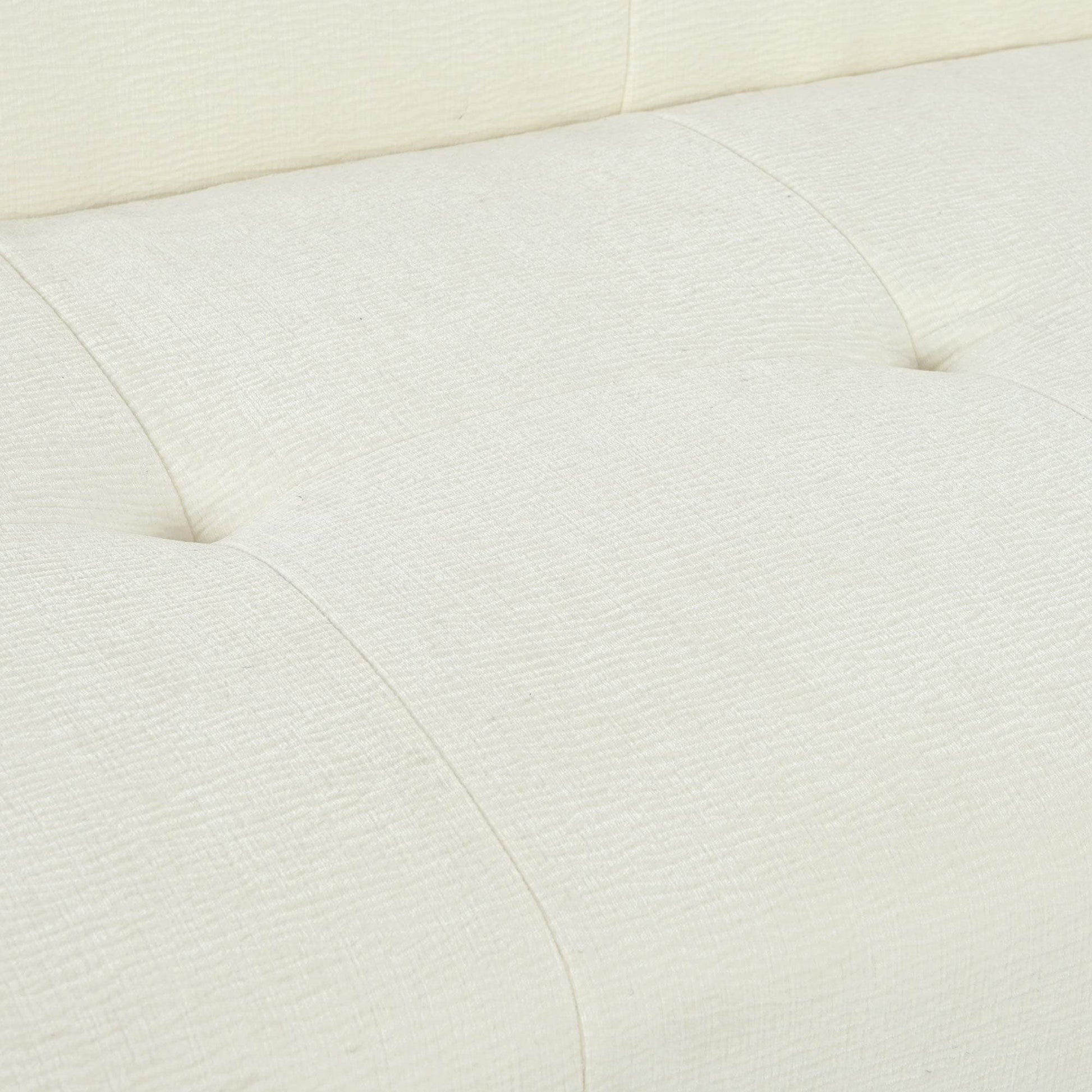 85.8' Wide Chenille Fabric 3-Seater Sofa with Tufted Style, Full - CheepSweepz