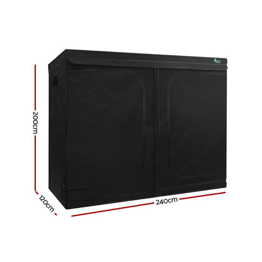 Green Fingers Grow Tent 240x120x200CM Hydroponics Kit Indoor Plant - CheepSweepz