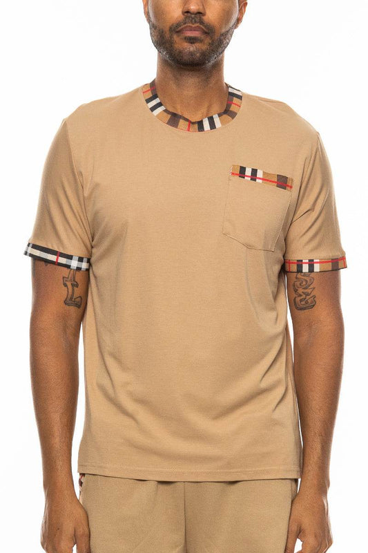 Checkered Detail TShirt - CheepSweepz