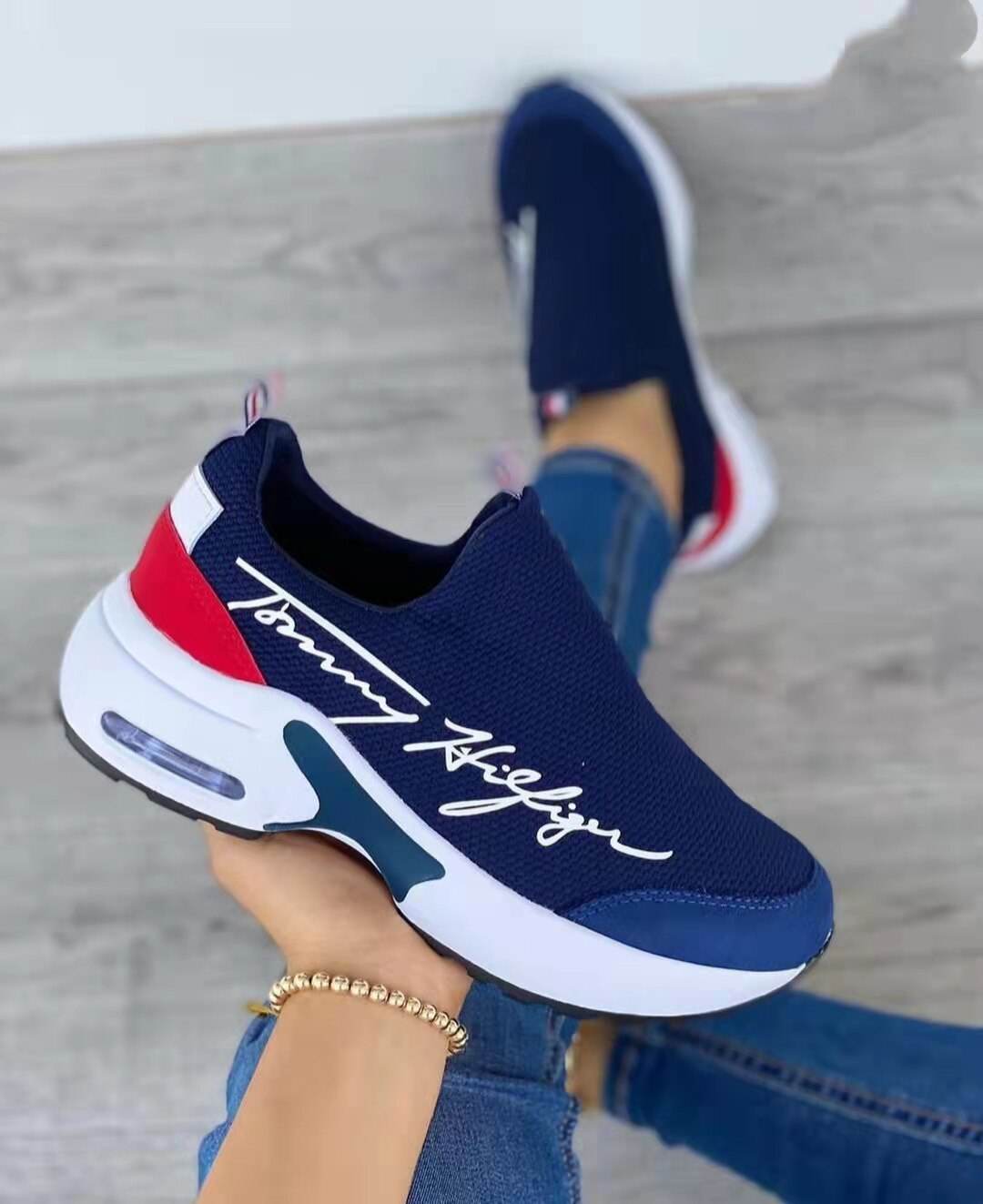 Casual Breathable Wedges Ladies Walking Sneakers Flat Women Shoes - CheepSweepz