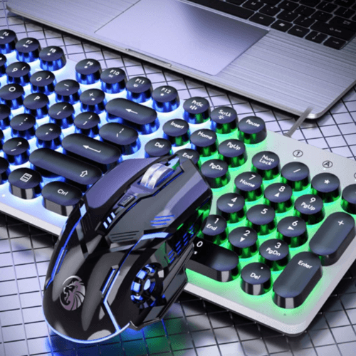 Dragon LED Backlight Gaming USB Wired Keyboard Mouse Set - CheepSweepz