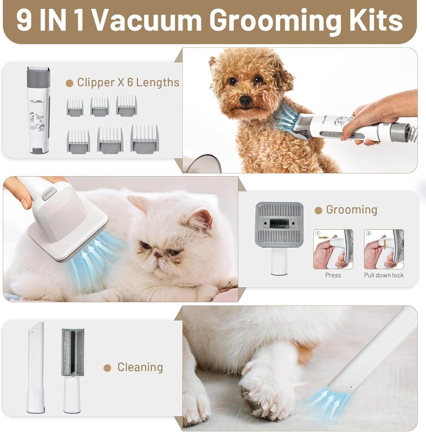 Dog Grooming Kit Pet Hair Cleaning Low Noise Vacuum Cleaner And - CheepSweepz