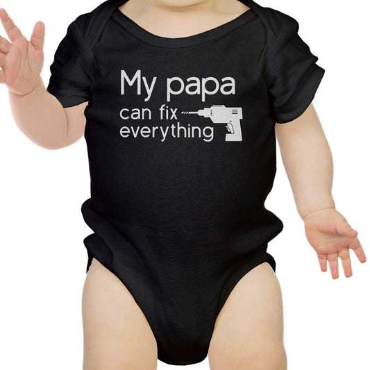 My Papa Fix Black Cute Baby Onesie Unique Fathers - CheepSweepz