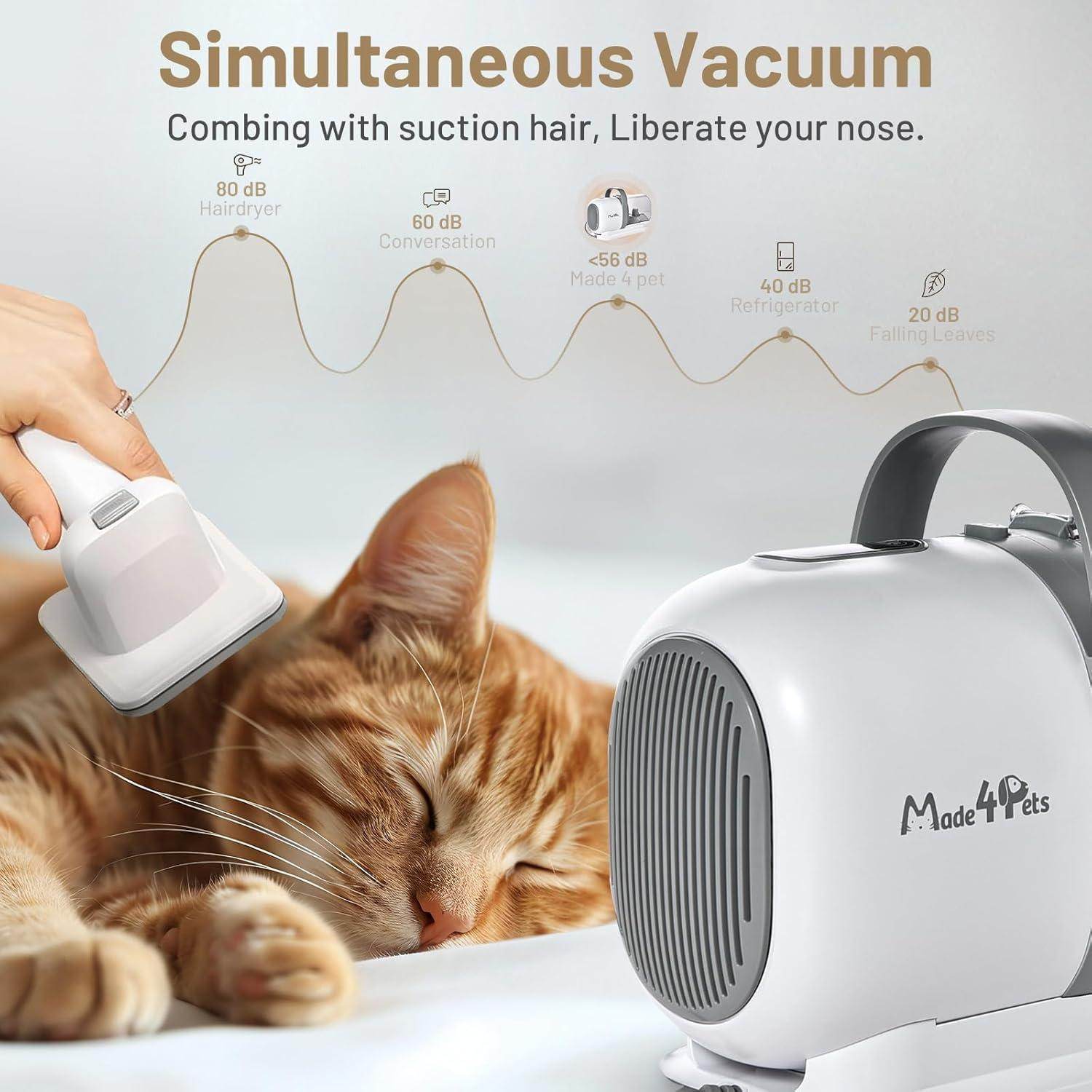 Dog Grooming Kit Pet Hair Cleaning Low Noise Vacuum Cleaner And - CheepSweepz