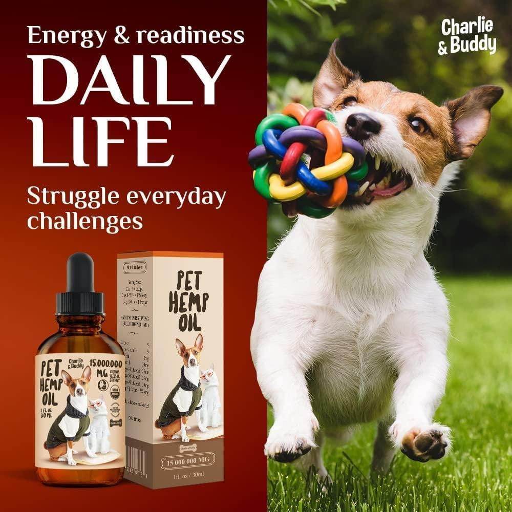 Periwinkle Eros pet hip and joint support supplement with hemp oil for dog energy and daily life
