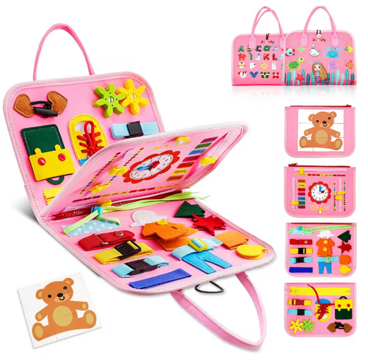 Montessori Toddler Busy Board,Autism Sensory Toys Educational Activity - CheepSweepz