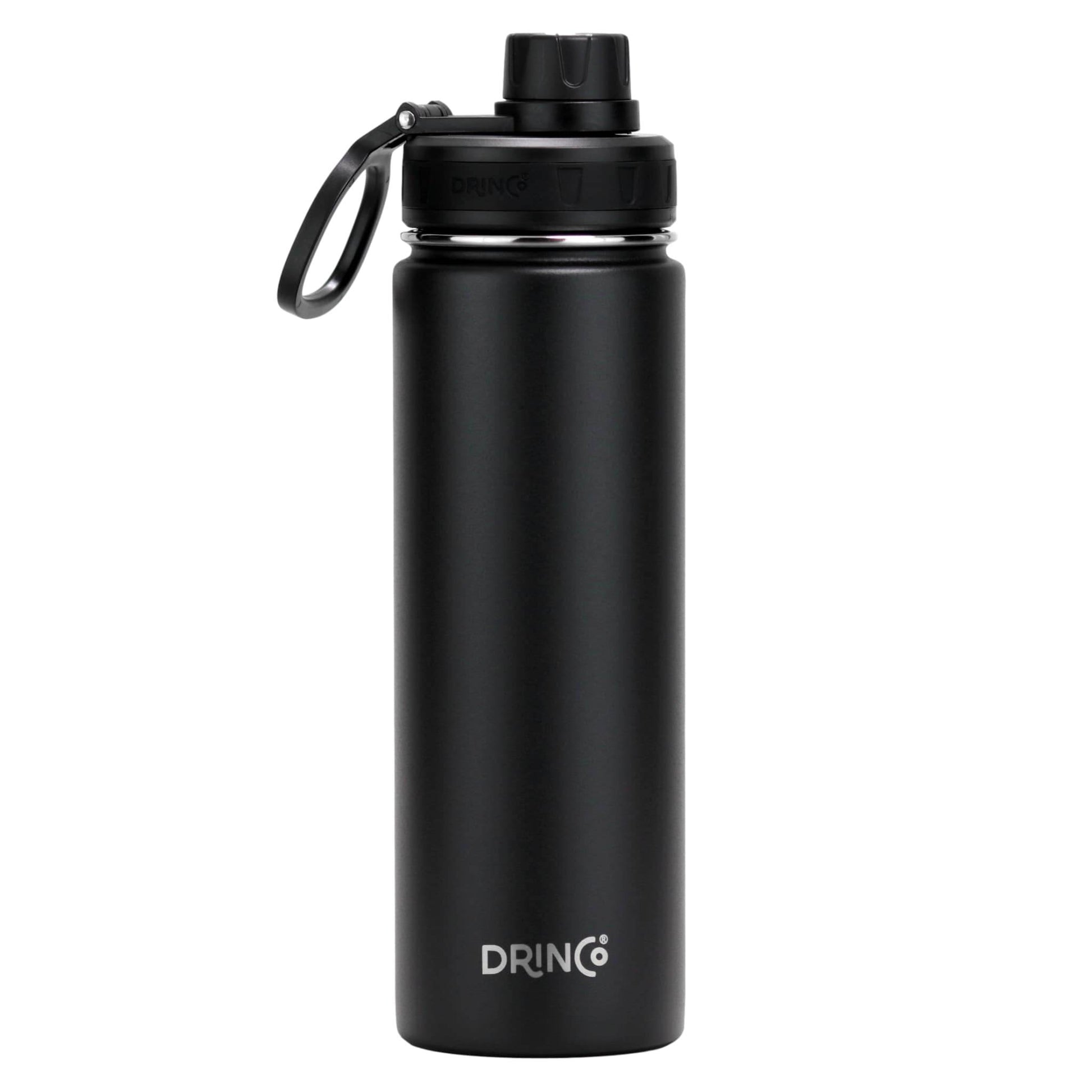 DRINCO® 22oz Stainless Steel Sport Water Bottle - Black - CheepSweepz