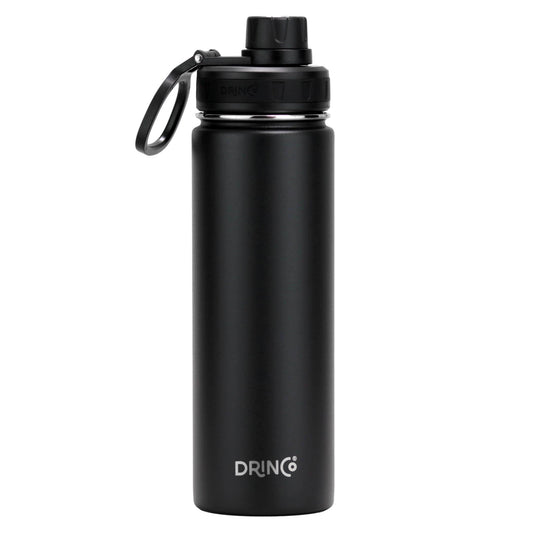 DRINCO® 22oz Stainless Steel Sport Water Bottle - Black - CheepSweepz
