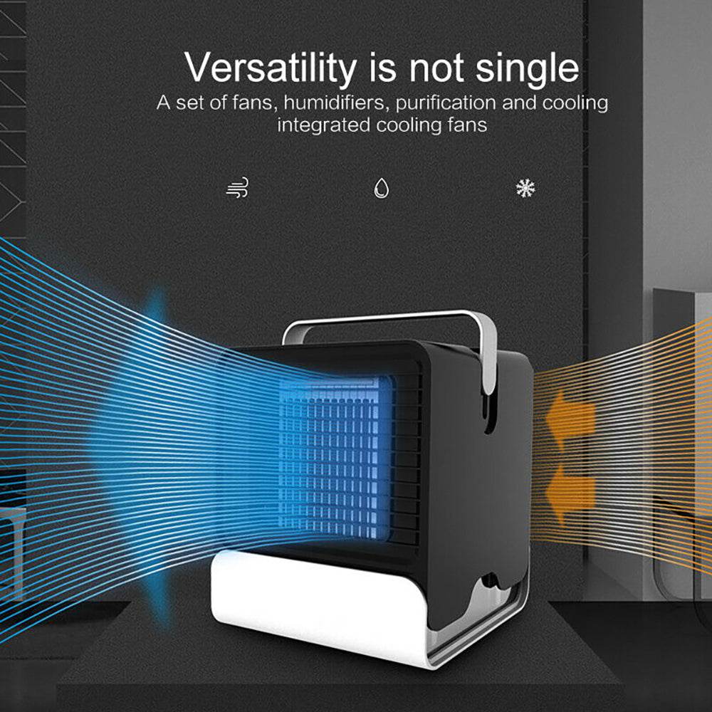 Teal Simba desktop personal air cooler with fans humidifiers purification and cooling features